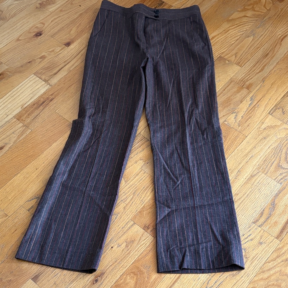 Etro women Pinstriped Pants - Black and Brown 40